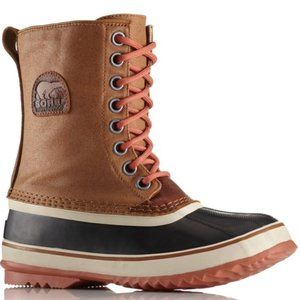 Sorel Premium 1964 boots with red laces, size 9